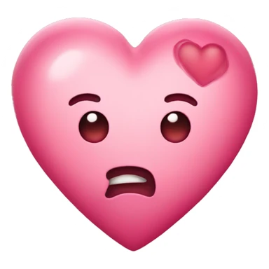 Pick heart with sour face sticker