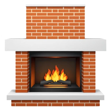 Modern Minimal Fireplace sticker