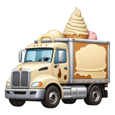 Ice cream driving a truck sticker