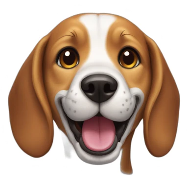 beagle dog smiling sticker