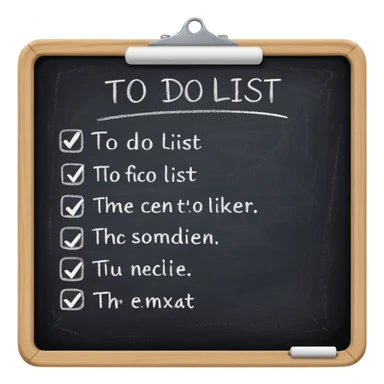 Todo list in a chalk board sticker