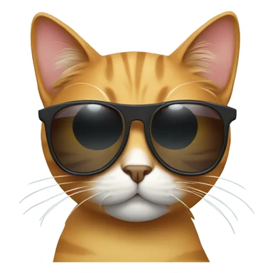 Cat with sunglasses sticker