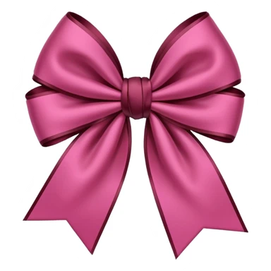 Dark Pink with maroon colour ribbon bow sticker
