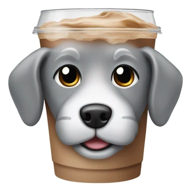 grey dog iced coffee sticker