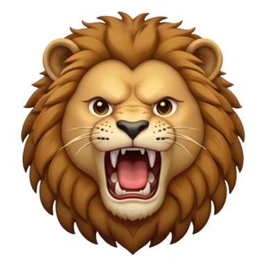 lion roaring hard emoji sticker