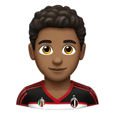 AC MILAN boy tanned dark hair brown eyes  sticker