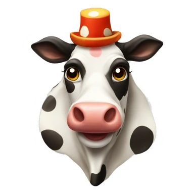 Clown cow sticker