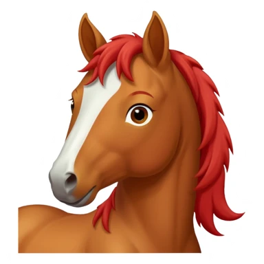 Light red horse with a small white marking on his face sticker