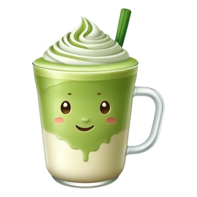 Matcha latte no spoon  sticker