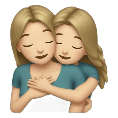 3 white sisters hugging sticker