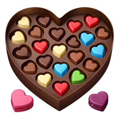 heart shaped box of chocolates sticker