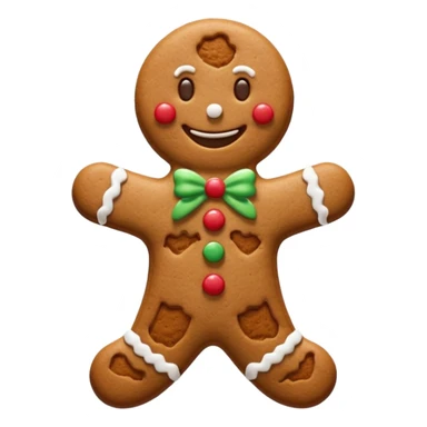 Christmas cookie with arms and legs sticker