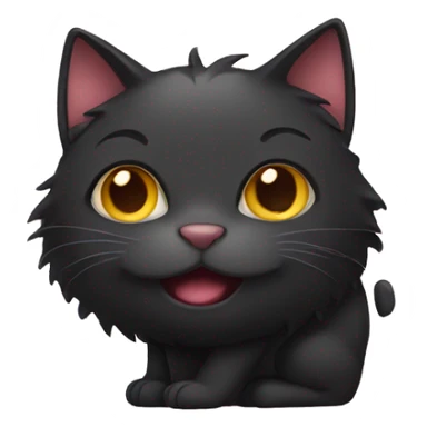 dark cat with heart sticker