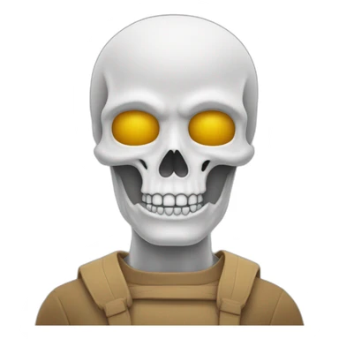 Une tête de squelette qui rigole sticker