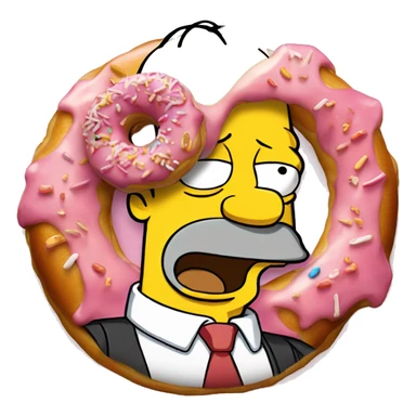 Homer Simpson donut sticker
