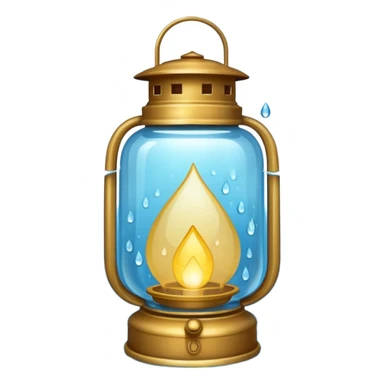 Water Lantern, more water drops inside lantern. sticker
