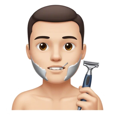 shave face razor sticker
