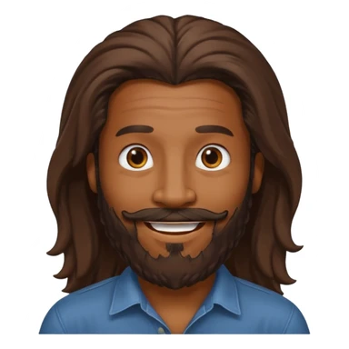 long haired bearded black man sticker
