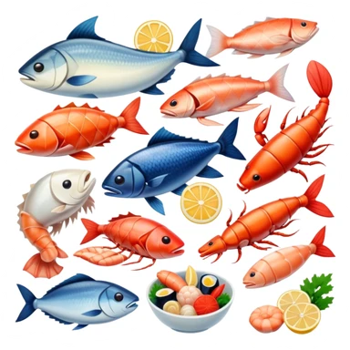 Japanese seafood mix sticker