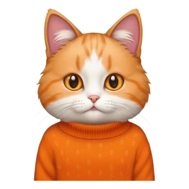 Cute cat in sweater  sticker
