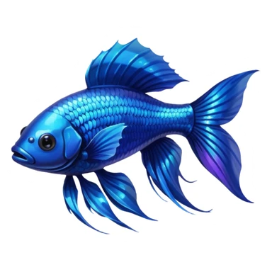 dark blue beta fish sticker