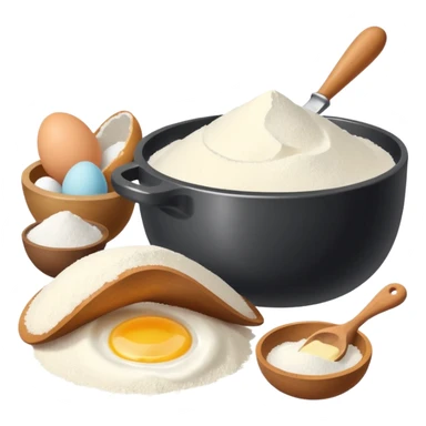 baking ingredients ready for preparation sticker