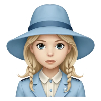 Clemence Poesy is Fleur Delacour in harry potter, light blue hat sticker