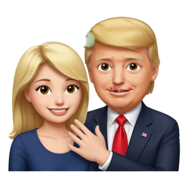 Donald trump touching woman sticker