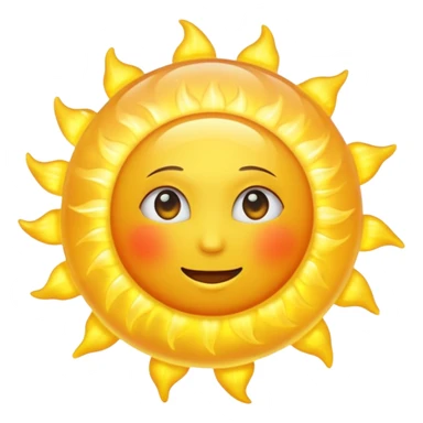 sun with a translucent glowing aura sticker