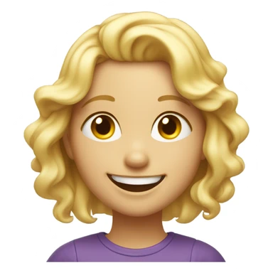 blonde girl laughing  sticker
