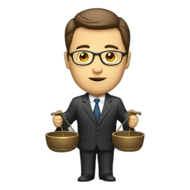 lawyer with scales sticker