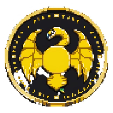 Wu-Tang Clan logo on a gold coin sticker