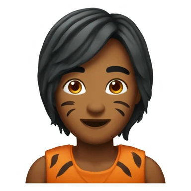 dark orange tiger lily sticker