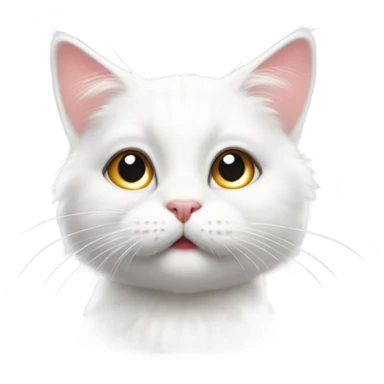 Cute white cat sending kiss sticker