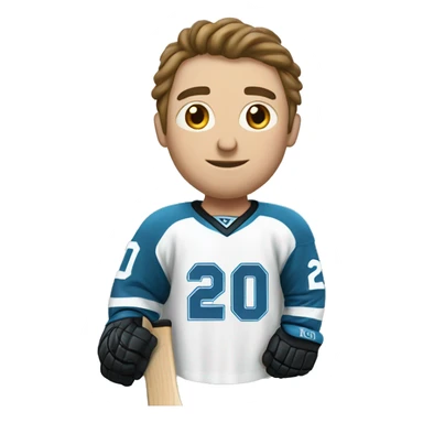 Hockey player with the number 20 and switzer on the back  sticker