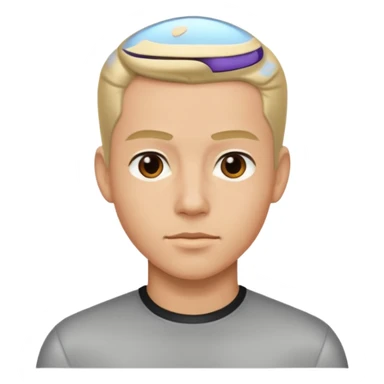 Young man with slicked back hair sticker