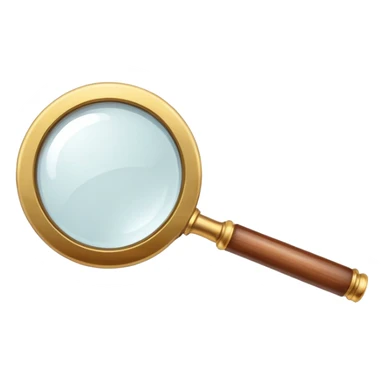 magnifying glass with wooden handle sticker