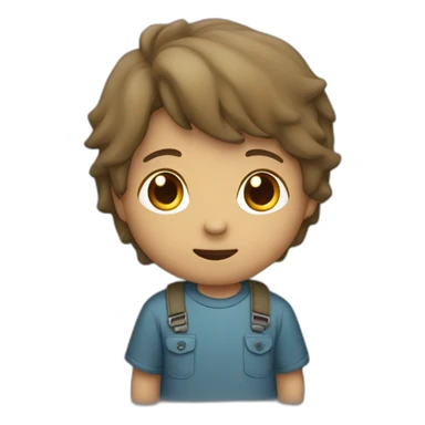 Niño mirando tele sticker