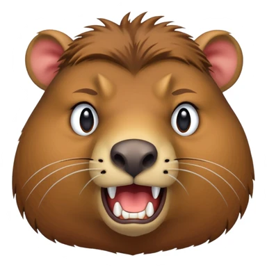 angry capybara sticker