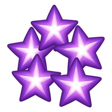 Lilac three stars sticker