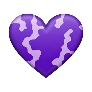 purple heart with a camouflage pattern sticker