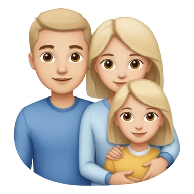 brother with two sisters, happy family portrait sticker