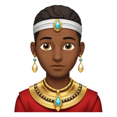 farao in egypt man earring sticker