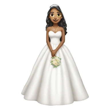 Saadia Basharat wearing a wedding dress sticker