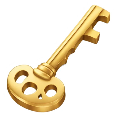 Gold colour key sticker