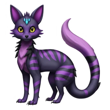 Gothic edgy dark Salandit-Umbreon-Genet-Noivern-Noibat-Serval-Hybrid (Full body) sticker