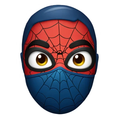 man head with spider man mask sticker