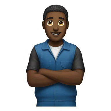 Black Gas station worker behind counter  sticker