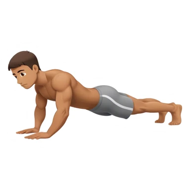 man plank exercise sticker