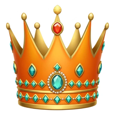 create ma a copy and paste emoji of a orange crown sticker